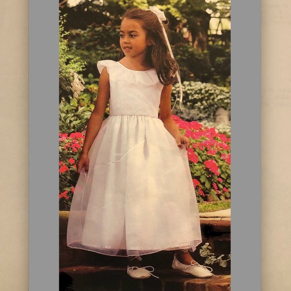 Strasburg Dress Heirloom White Organza Size 10  Flower Girl Special Occasion - Picture 12 of 13